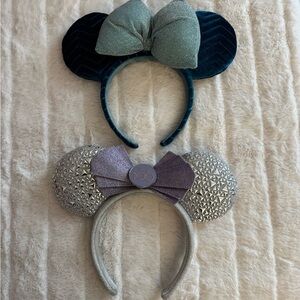 Disney Glittery Blue and Silver Mouse Ears